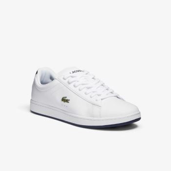 Lacoste Carnaby Evo Deri Sneakers Beyaz Lacivert | FD9q1jXM