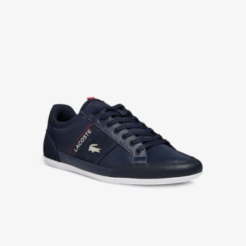 Lacoste Chaymon Deri and Süet Sneakers Lacivert Beyaz | dtUj3VEa