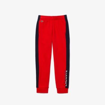 Lacoste Color-Blcoked Fleece Parça Pants Kırmızı Lacivert Mavi | 4yTyOvby