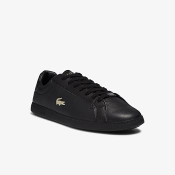 Lacoste Graduate Deri and Sentetik Sneakers Siyah | fUrkqZAK