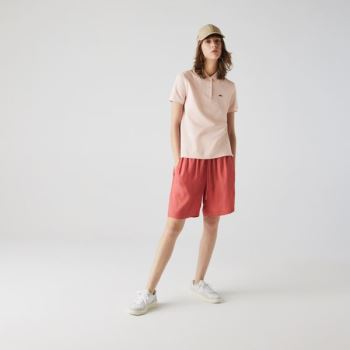 Lacoste Klasik Fit Soft Pamuklu Petit Piqué Polo Açık Pembe | fDVGJloq