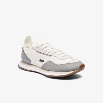 Lacoste Match Break Tekstil Sneakers Beyaz Gri | GieUn7IA