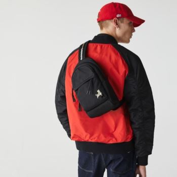 Lacoste Pocket Backpack Siyah Altın | 1nbxXvHe