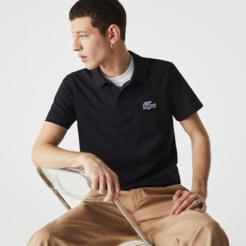 Lacoste Regular Fit Pamuklu Piqué Polo Lacivert Mavi | H0D8i47y