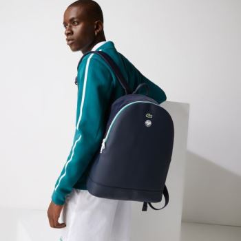 Lacoste Roland Garros Naylon Backpack Lacivert Yeşil | X16oZSB5