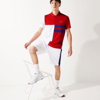 Lacoste SPORT Colorblock Nefes Alabilir Piqué Tenis Polo Shirt Haki Yeşil Lacivert Mavi | epbQSCLF