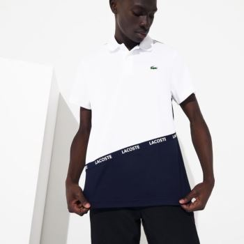 Lacoste SPORT Nefes Alabilir Color-Block Piqué Polo Beyaz Lacivert Mavi | PREmat8J