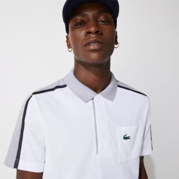 Lacoste SPORT Nefes Alabilir Colorblock Golf Polo Gri Beyaz Lacivert Mavi Gri | wRqCgjMr