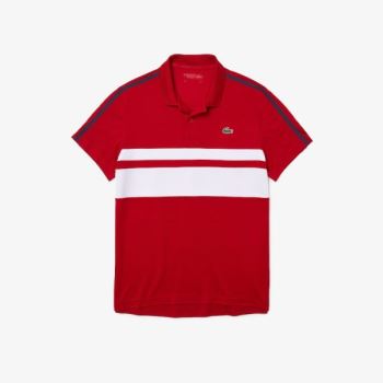 Lacoste SPORT Nefes Alabilir Piqué Tenis Polo Shirt Kırmızı Beyaz Lacivert Mavi | kXMwgefy