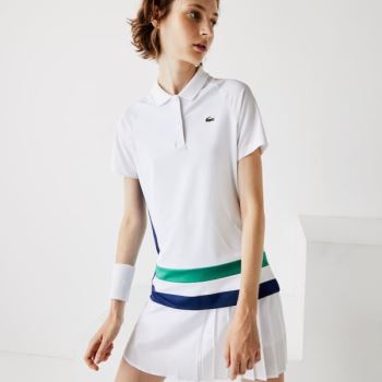 Lacoste SPORT Nefes Alabilir Stretch Tenis Polo Shirt Beyaz Mavi Yeşil Siyah | LbFkNVd0