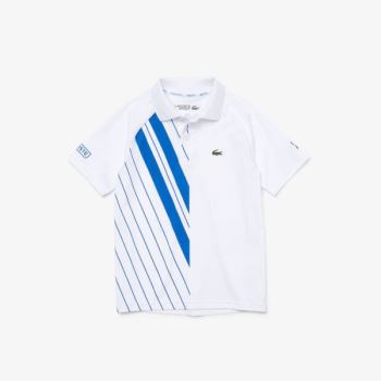 Lacoste SPORT x Novak Djokovic Nefes Alabilir Stretch Polo Beyaz Mavi | nz5RkFTE