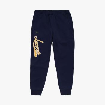 Lacoste Script Fleece Parça Pants Lacivert Mavi | GXR1lRJI