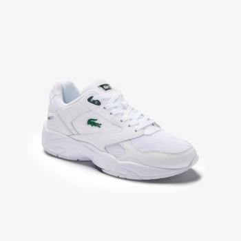 Lacoste Storm 96 LO Tekstil and Deri Sneakers Beyaz | rY3y8KRP