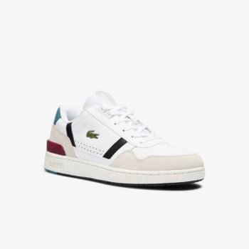 Lacoste T-Clip Deri Colour-Pop Sneakers Beyaz Bej Rengi | OZdoE4lh