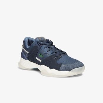 Lacoste T-Point Deri and Süet Sneakers Lacivert | 0U7PemhH