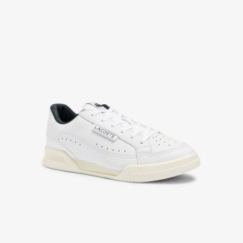 Lacoste Twin Serve Luxe Deri and Sentetik Sneakers Beyaz | jKHlxqRD