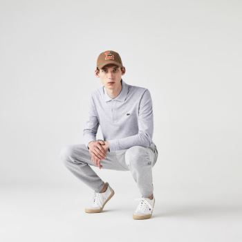 Lacoste classic fit long-sleeve Polo Shirt in marl petit piqué Gri | MPrMk2Mu