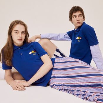 Lacoste x FriendsWithYou Design Klasik Fit Polo Shirt Mavi | h3aHadH3