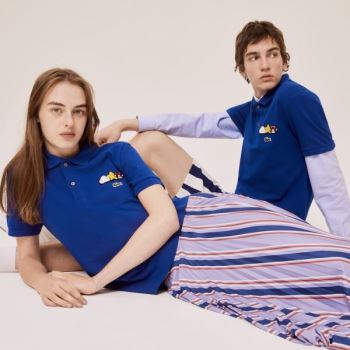 Lacoste x FriendsWithYou Design Klasik Fit Polo Shirt Mavi | jAhU7vzA