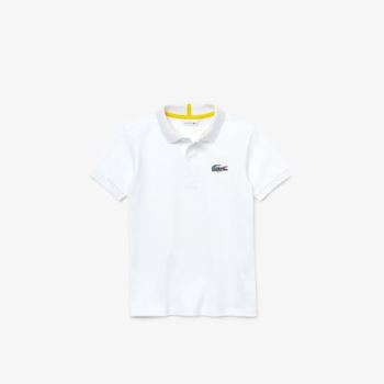 Lacoste x National Geographic Pamuklu Piqué Polo Shirt Beyaz | edrBsNmb