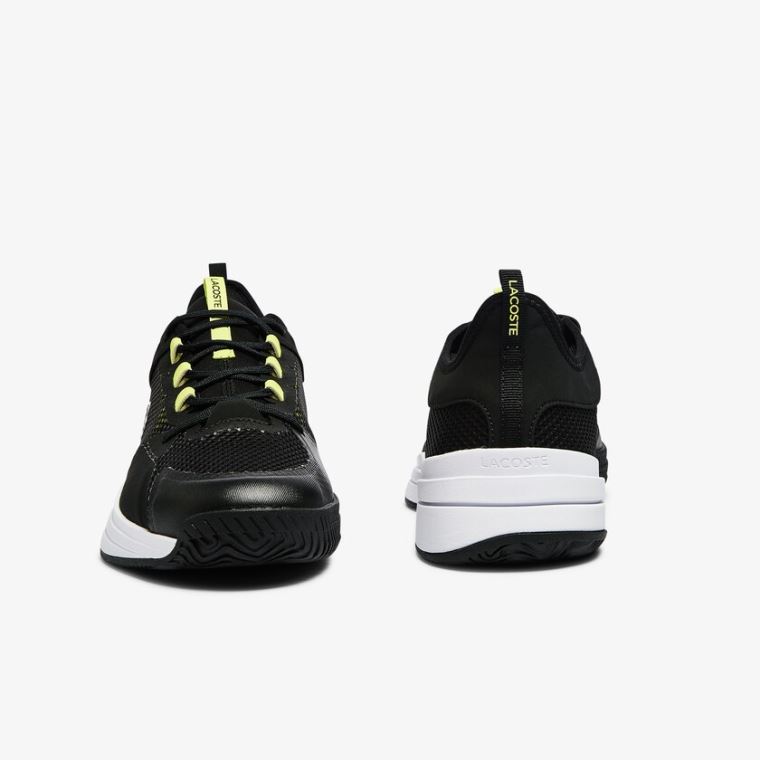 Lacoste AG-LT 21 Tekstil Sneakers Siyah Açık Sarı | q9BdTnp9