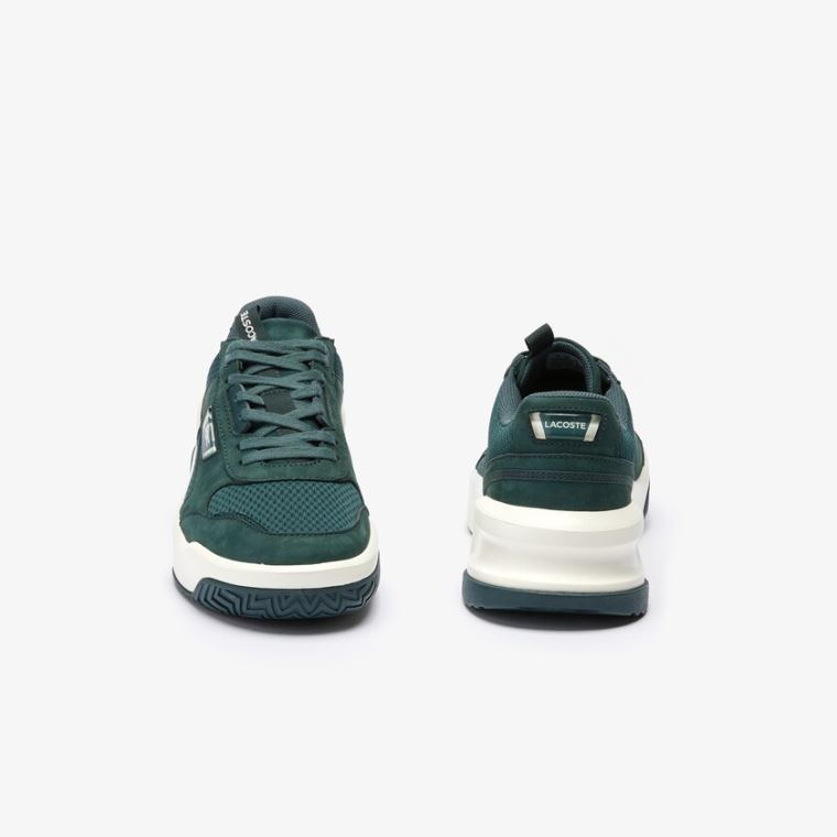 Lacoste Ace Lift Bicolour Deri Sneakers Koyu Yeşil Beyaz | TbPTGp0E