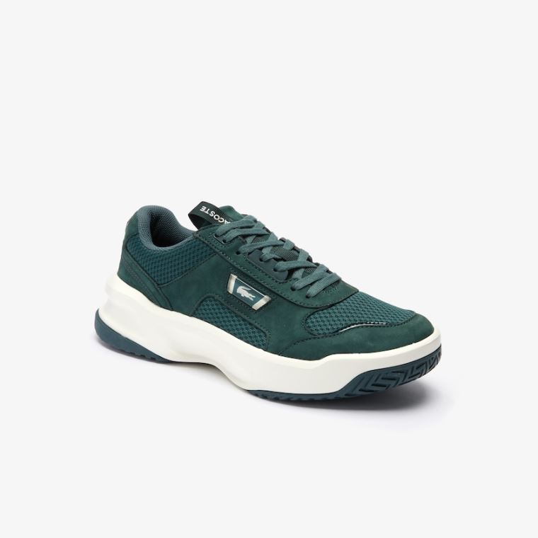 Lacoste Ace Lift Bicolour Deri Sneakers Koyu Yeşil Beyaz | TbPTGp0E