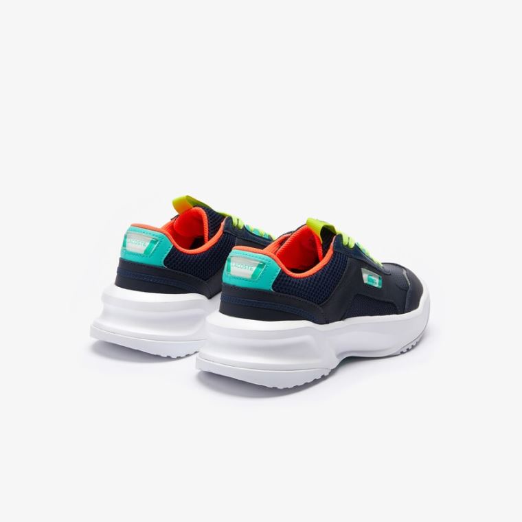 Lacoste Ace Lift Deri Sneakers Lacivert Turkuaz | QpDTkP9n