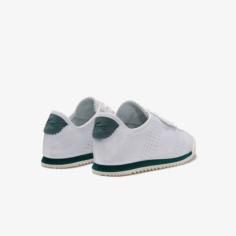 Lacoste Ascenta Deri and Süet Sneakers Beyaz | 7DXahrnQ