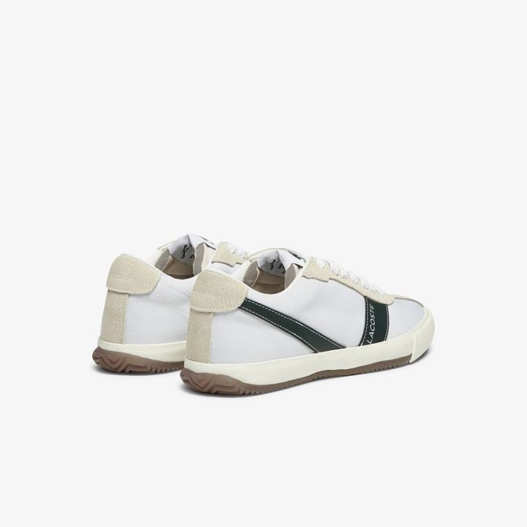 Lacoste Ball Net Kanvas and Süet Sneakers Beyaz | 97aVW8th