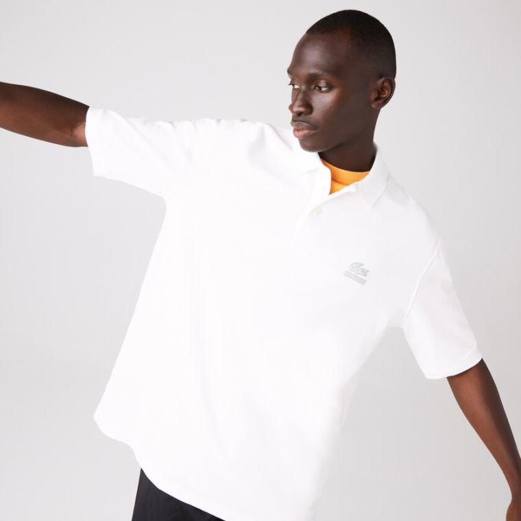 Lacoste CONCEPTS Collaboration Relaxed Polo Beyaz | EjJ9TAyM