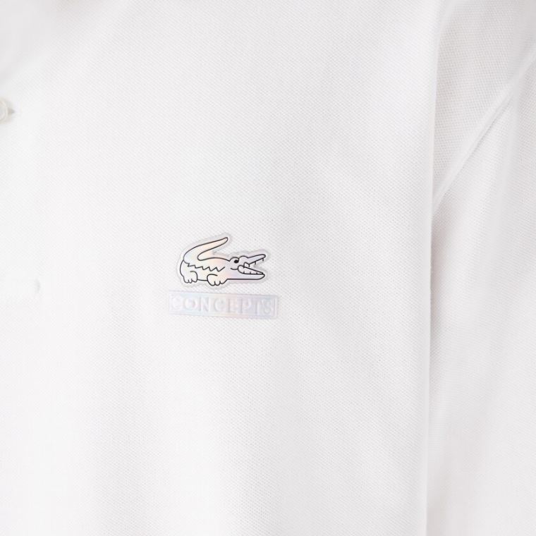 Lacoste CONCEPTS Collaboration Relaxed Polo Beyaz | EjJ9TAyM