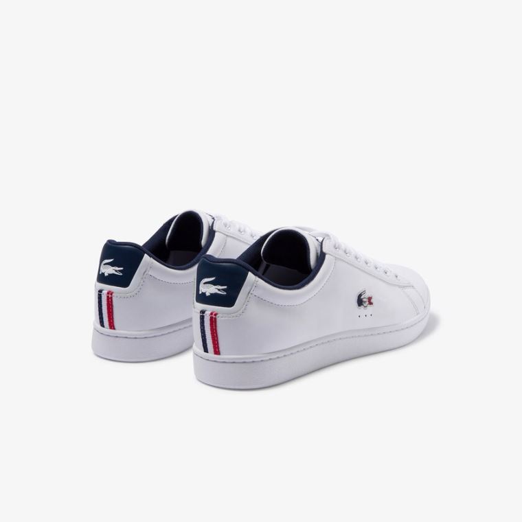 Lacoste Carnaby Evo Deri and Sentetik Sneakers Beyaz Bej Rengi | vImqHkwN