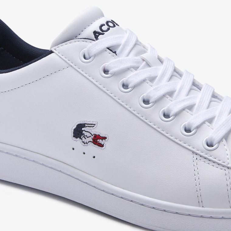 Lacoste Carnaby Evo Deri and Sentetik Sneakers Beyaz Bej Rengi | vImqHkwN