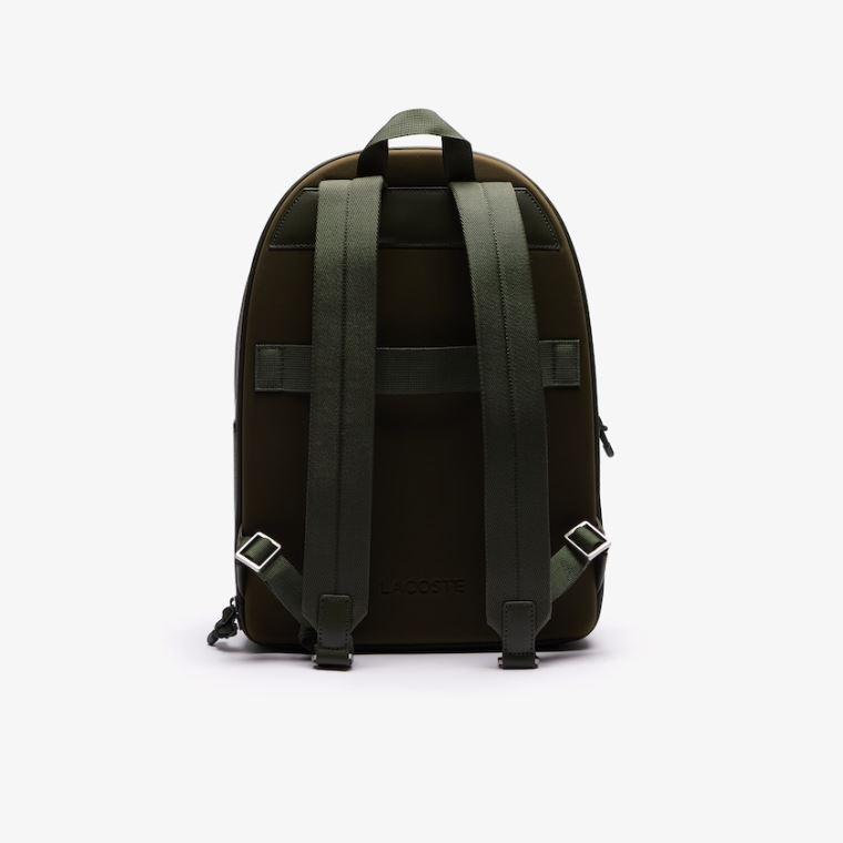 Lacoste Chantaco Graphic Piqué Deri Backpack Zeytin Yeşili | 9B4A7kuk