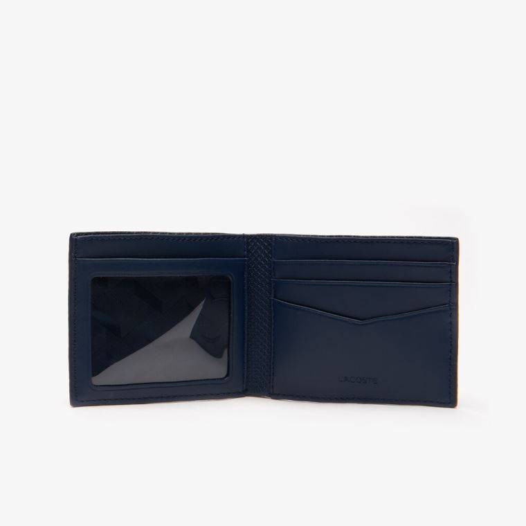 Lacoste Chantaco Piqué Deri 3 Card Wallet Lacivert | UvxamwZu