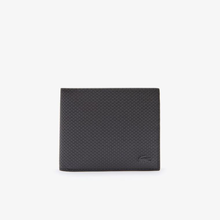 Lacoste Chantaco Piqué Deri 8 Card Wallet Siyah | ki7Vpp9i