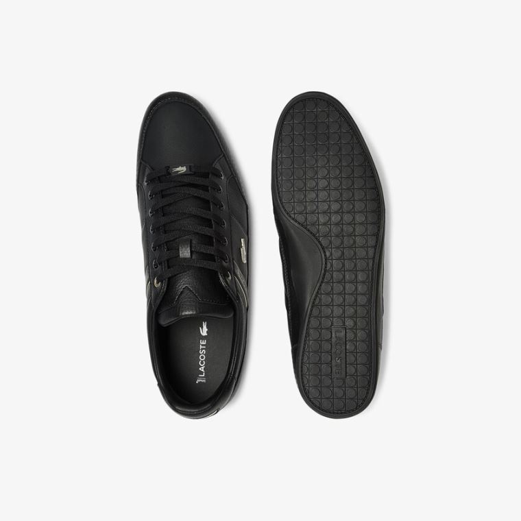 Lacoste Chaymon Sentetik and Deri Sneakers Siyah Siyah | foBBds7x