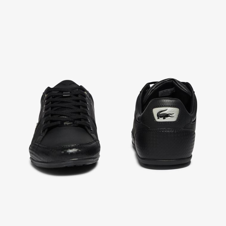 Lacoste Chaymon Sentetik and Deri Sneakers Siyah Siyah | foBBds7x