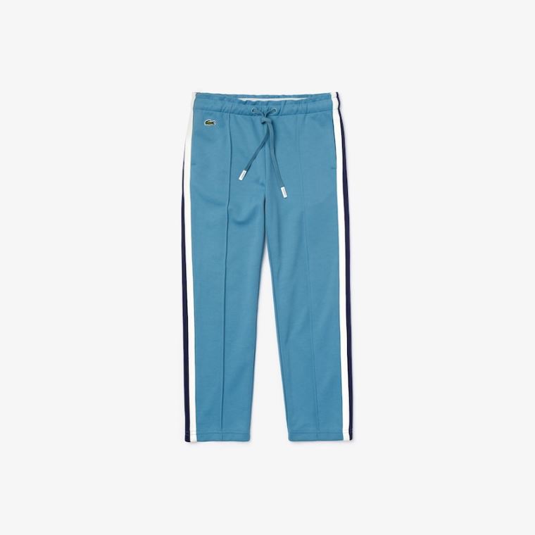 Lacoste Contrast Bands Hafif Jogging Pants Mavi Lacivert Mavi Beyaz | pR3etHcs