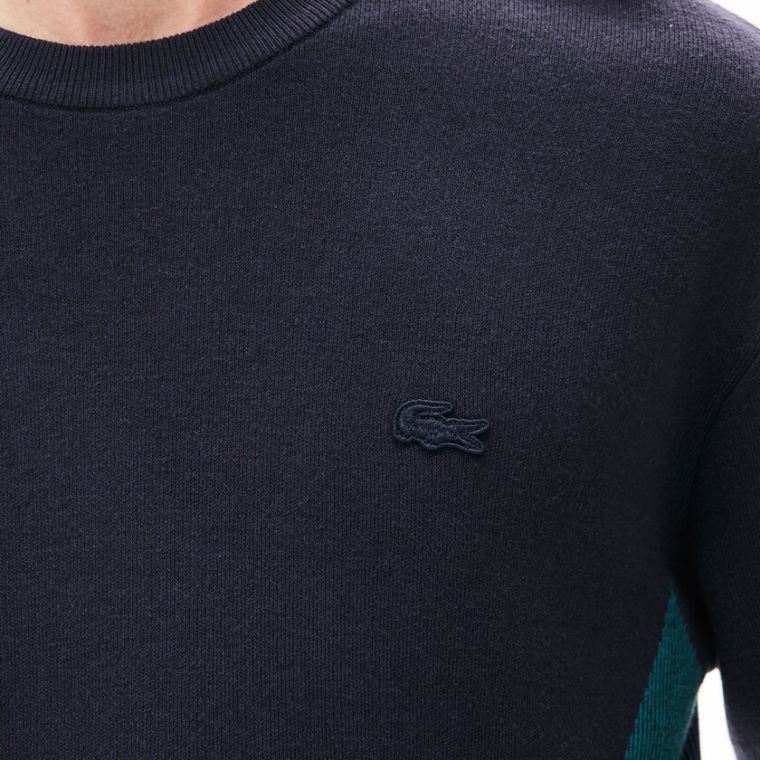 Lacoste Contrast Effects Knit Kazak Lacivert Mavi | lXjeAJsV