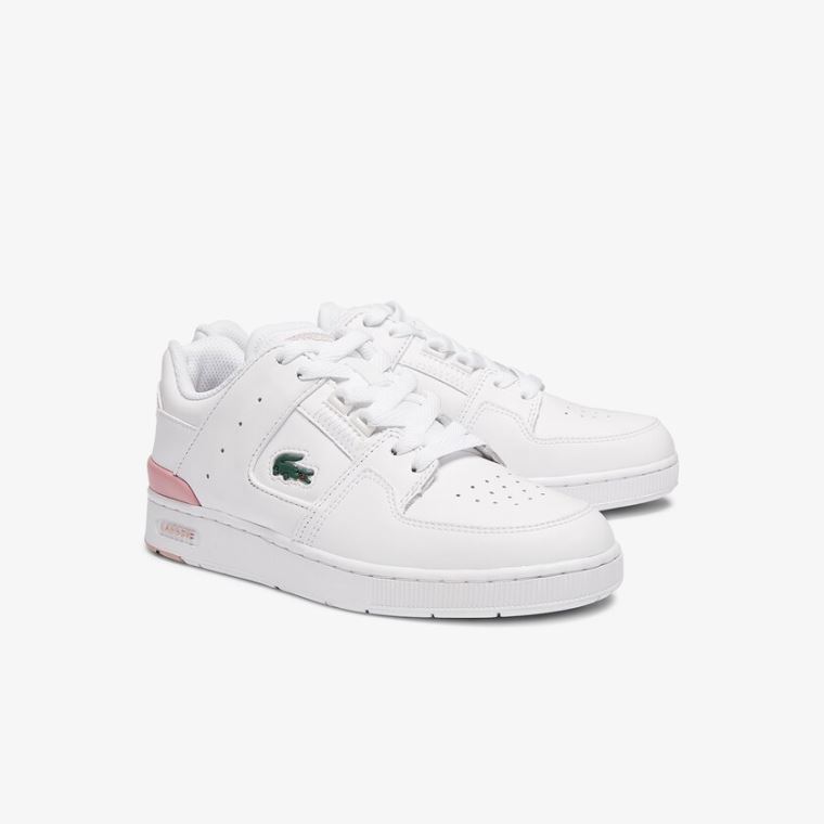 Lacoste Court Cage Sneaker Beyaz Açık Pembe | L3SFzCNL