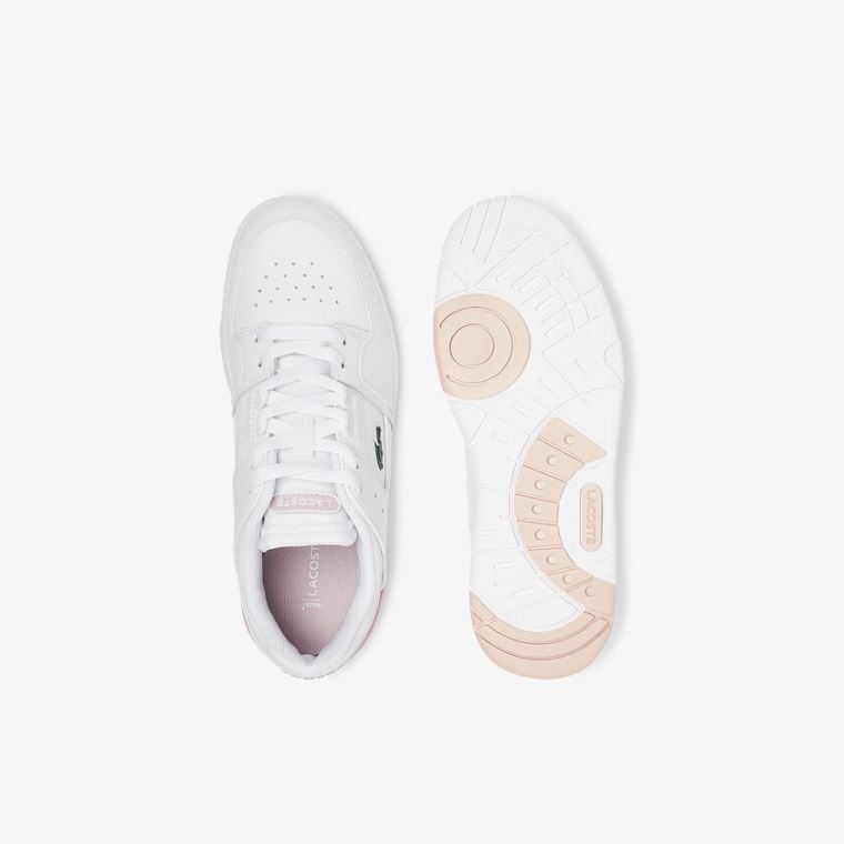 Lacoste Court Cage Sneaker Beyaz Açık Pembe | L3SFzCNL