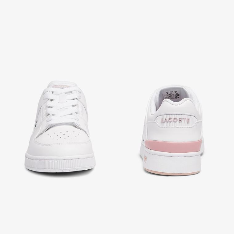 Lacoste Court Cage Sneaker Beyaz Açık Pembe | L3SFzCNL