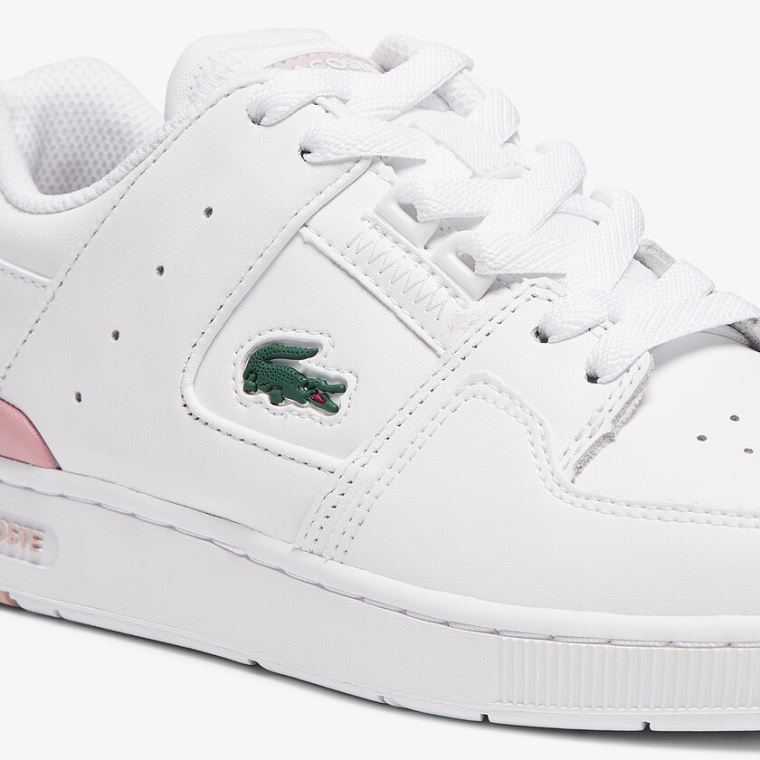 Lacoste Court Cage Sneaker Beyaz Açık Pembe | L3SFzCNL