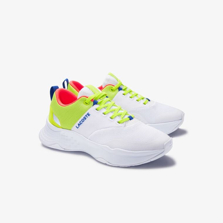 Lacoste Court-Drive Plus Tekstil Sneakers Beyaz Açık Yeşil | oZNCYJB1