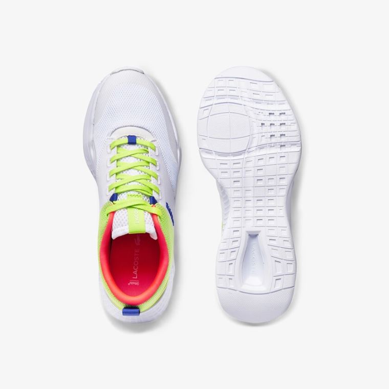 Lacoste Court-Drive Plus Tekstil Sneakers Beyaz Açık Yeşil | oZNCYJB1