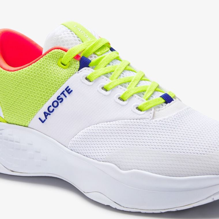 Lacoste Court-Drive Plus Tekstil Sneakers Beyaz Açık Yeşil | oZNCYJB1