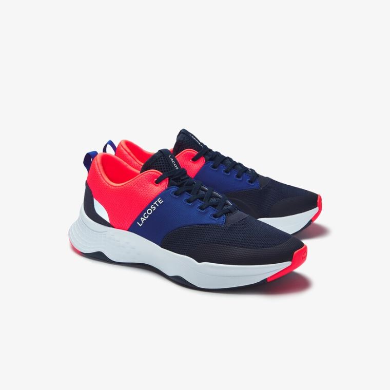 Lacoste Court-Drive Plus Tekstil Sneakers Lacivert Pembe | xGJigmvC