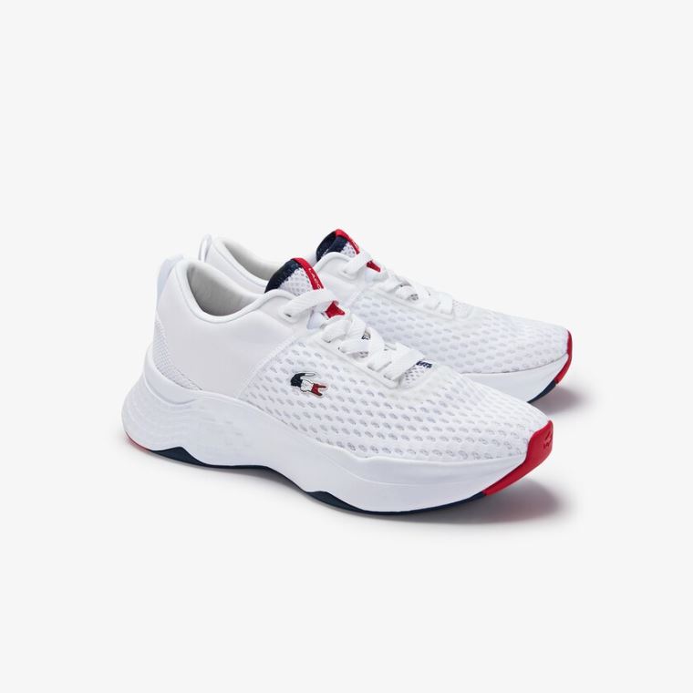 Lacoste Court-Drive Tricolour Tekstil Sneakers Beyaz Lacivert Kırmızı | bC7jHgfT